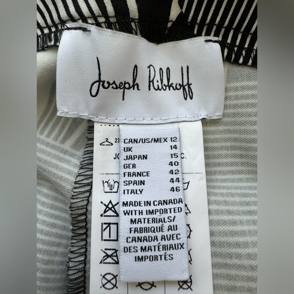 NWOT Joseph Ribkoff White Black Geometric Print
Millennium Cropped Pants Size 12 - Picture 5 of 7